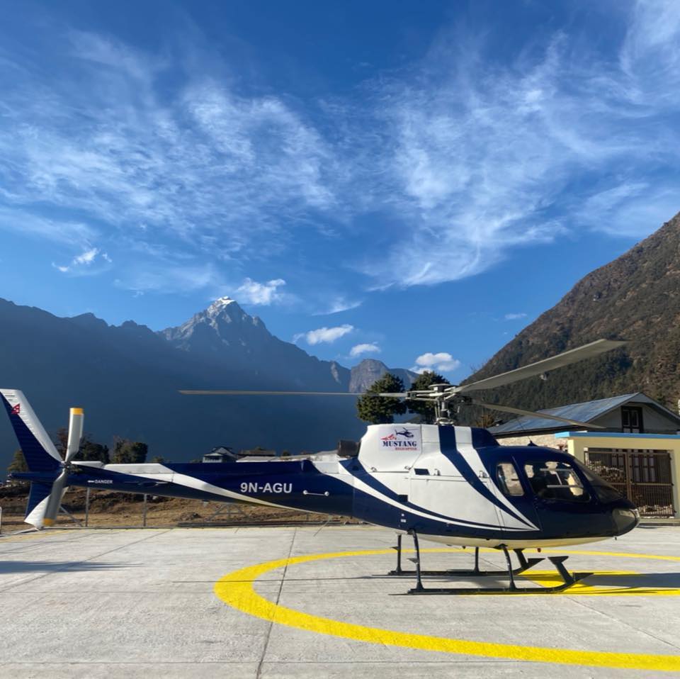 Mustang Helicopters aircraft makes safe landing in Dolakha after going out of contact